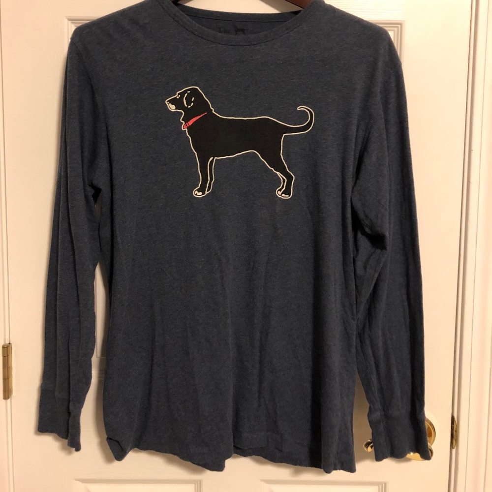 Black Dog Long Sleeve Men's T